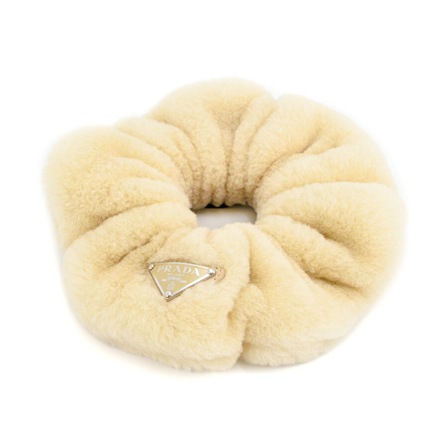 楽天市場】【中古】PRADA プラダ シュシュ ファー ベージュ 1IF131
