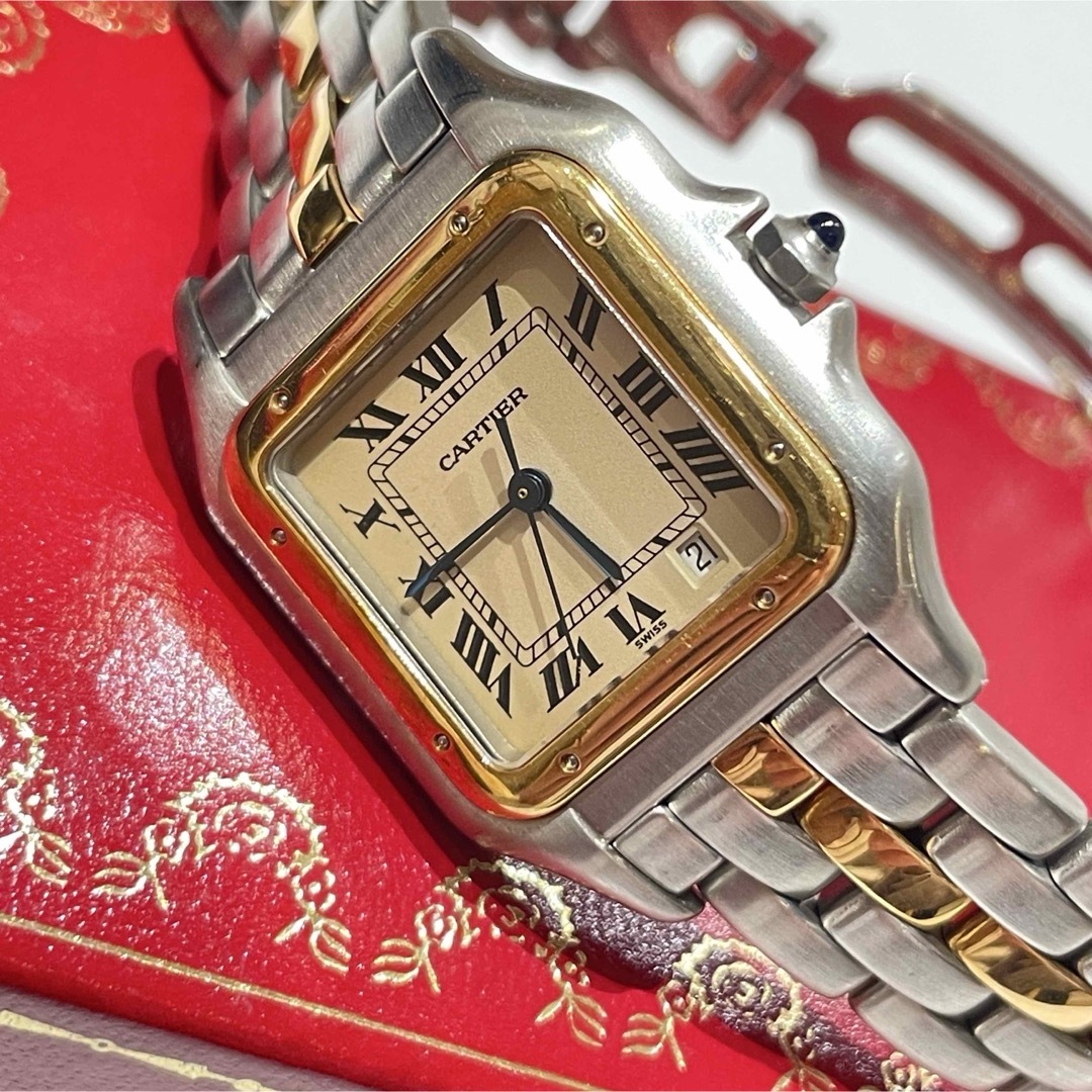 楽天市場】【極美品】 カルティエ パンテール MM 2ROW K18×SS