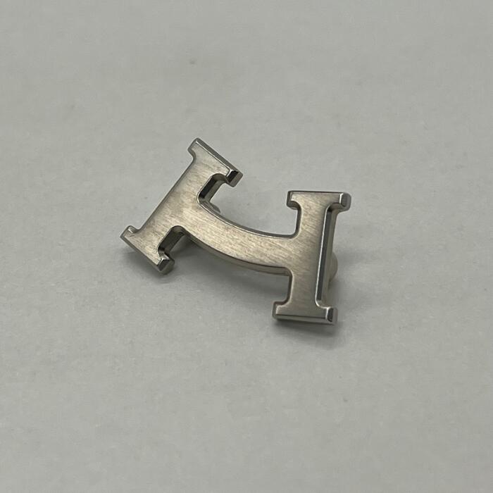 楽天市場】エルメス HERMES ブローチ Hスマイル マットシルバー 金属