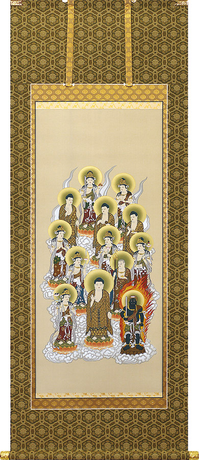 楽天市場】掛け軸 掛軸 天台五尊佛 武藤紅雲 尺五アンド 尺五立(54.5