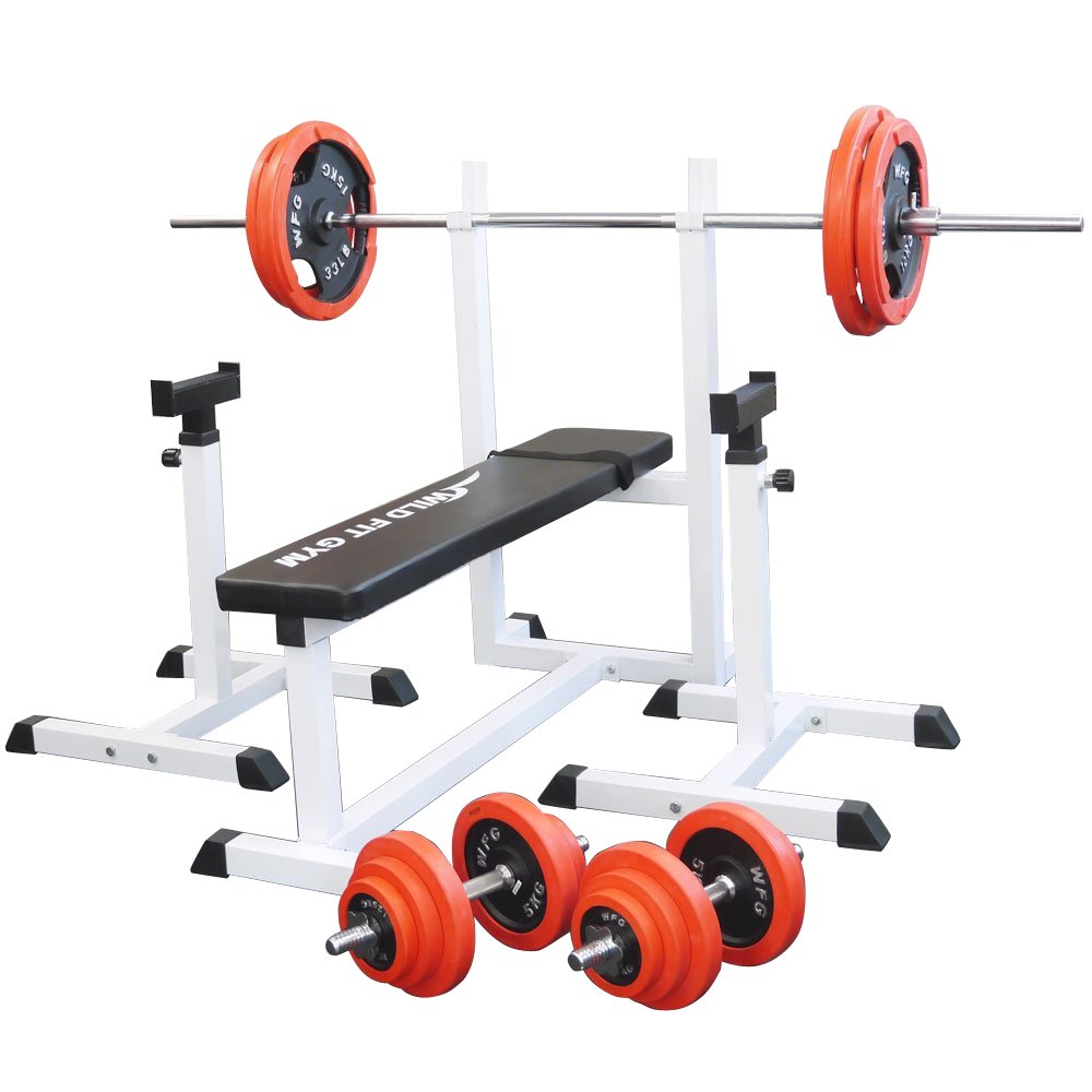 楽天市場】トレーニングジムセット 赤ラバー 70kg筋トレ トレーニング