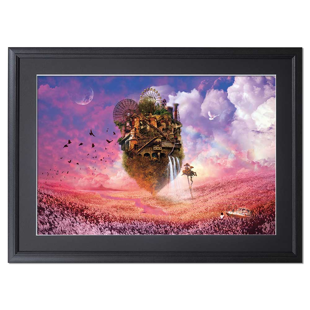 楽天市場】アートポスター「雨夜の夜光都市 百年祭 蒲田」フレーム付き