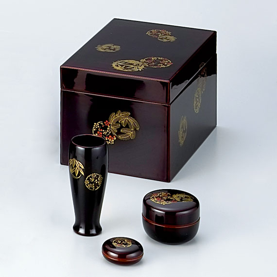 楽天市場】【茶道具 / 茶箱】利休茶箱 菊置上 利休好写 宗悦作(茶箱