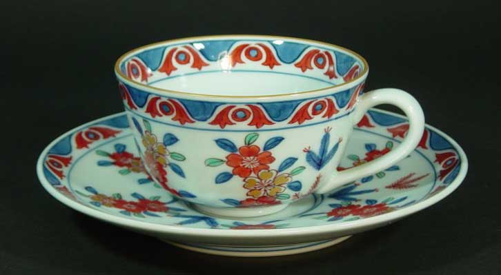 楽天市場】【有田焼】【源右衛門窯】 緑彩葡萄絵 碗皿 【コーヒー