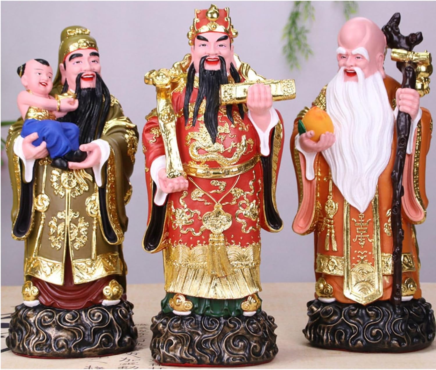 楽天市場】福禄寿 置物 三星 福禄寿置物 寿星 風水アイテム 開運 福緑