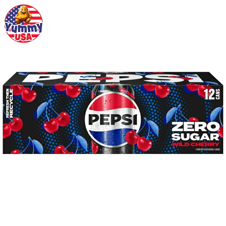 楽天市場】ペプシコーラ ゼロシュガー ワイルドチェリー ソーダポップ