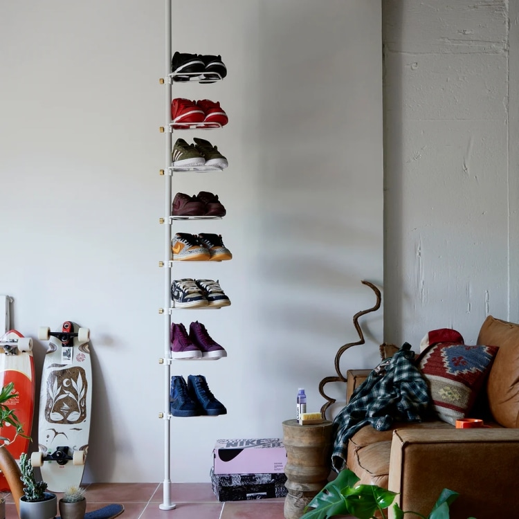 ドローアライン オープンシューズラックSET／8足(縦つっぱり用