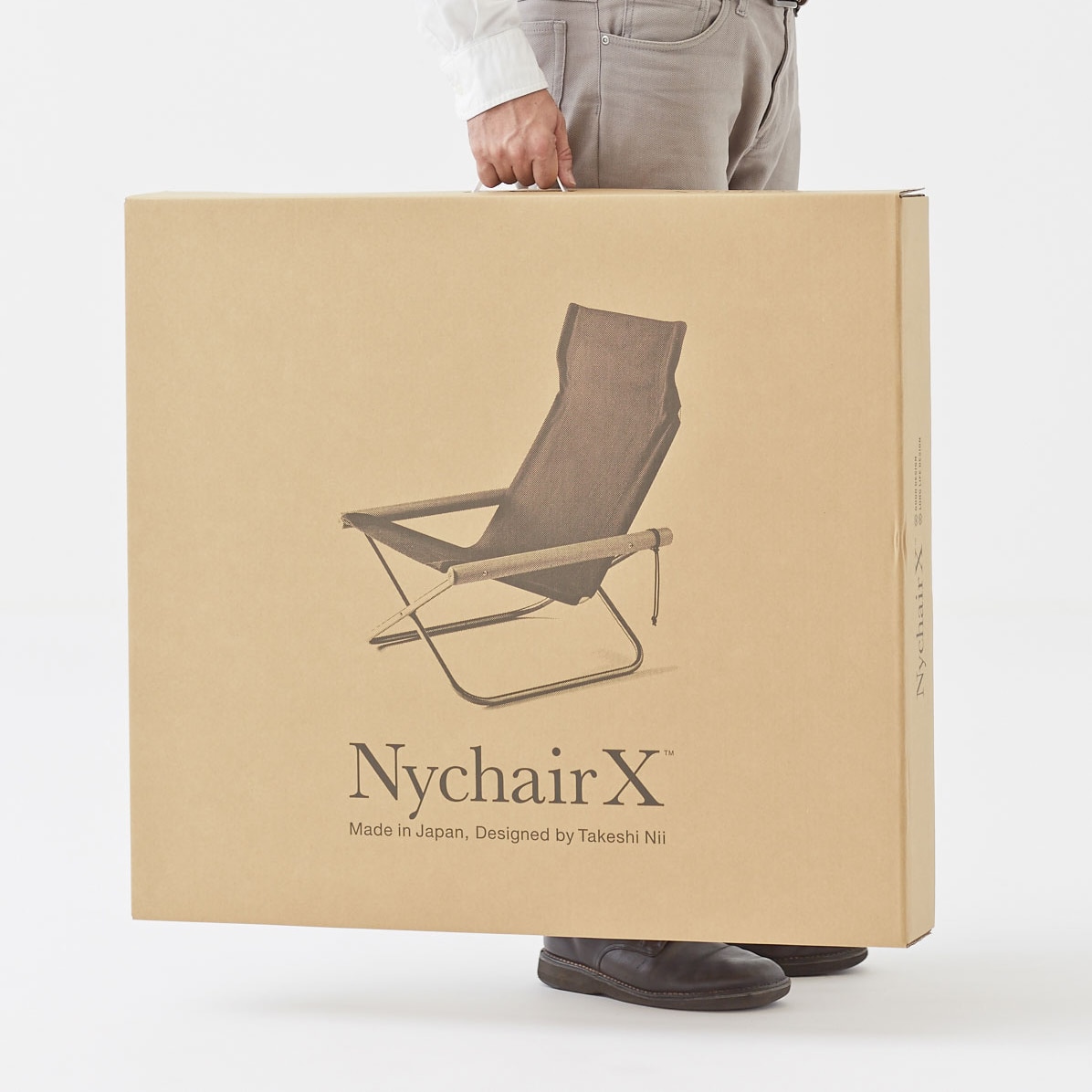 ニーチェア エックス (木部ダークブラウン シートキャメル) | リグナ