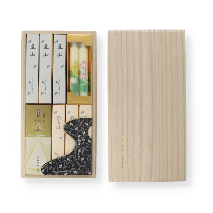 ウェブショップ進物用線香 二種桐箱入五山 のきば: 香りを贈る【公式