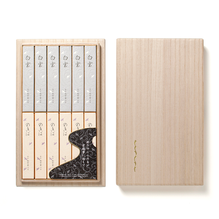 ウェブショップ進物用線香 白雲 のきば 桐箱入: 香りを贈る【公式】お
