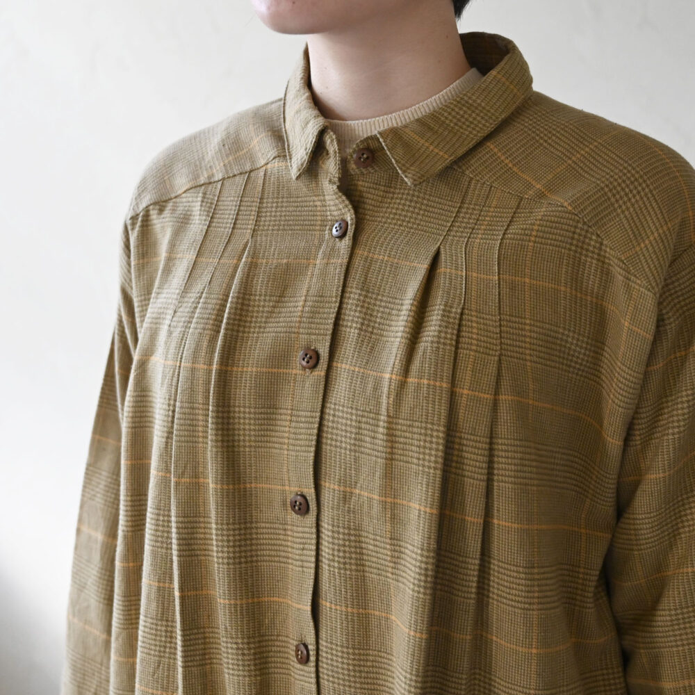 グレンチェックシャツワンピース - 【シサム工房 公式OnlineStore
