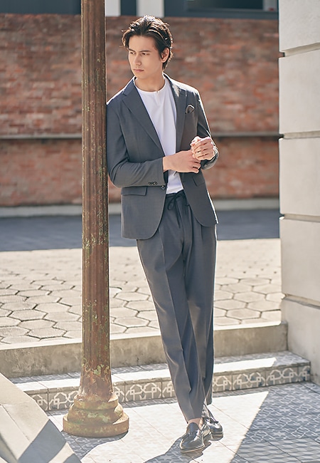 セットアップ対応｜楽スラ セットアップ（Palo Alto）ミディアムグレー