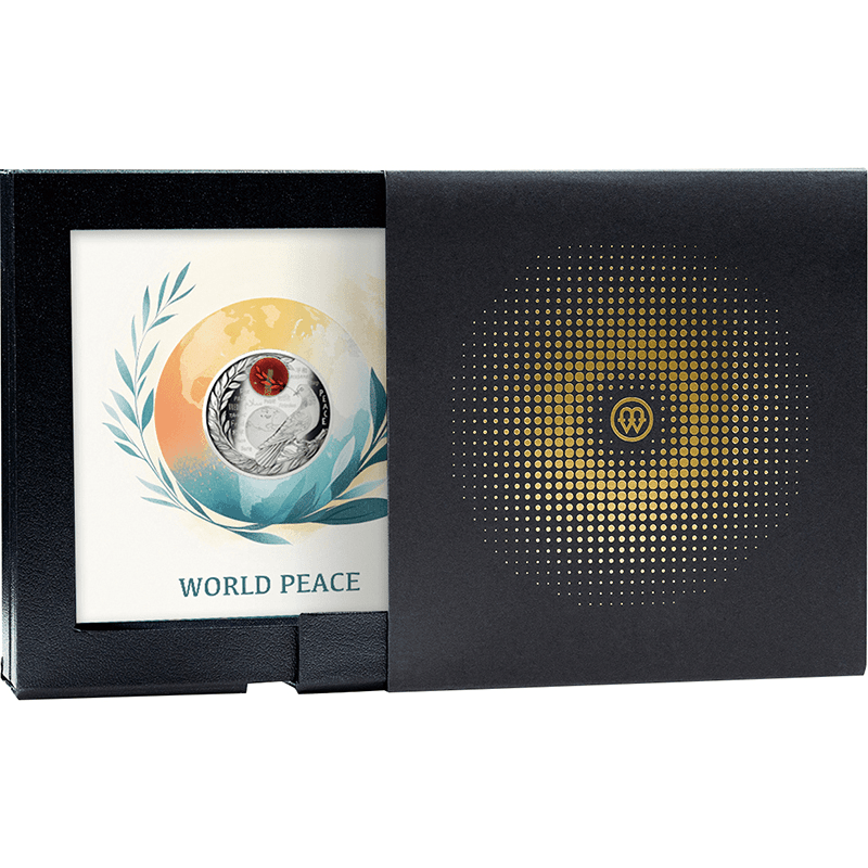 ニウエ 2025年 世界平和 1ドル銀貨琥珀付 プルーフ | オンライン