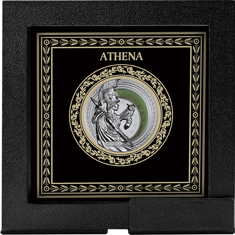 ニウエ 2025年 ギリシャ神話の女神 アテーナー 2ドルカラー銀貨樹脂付