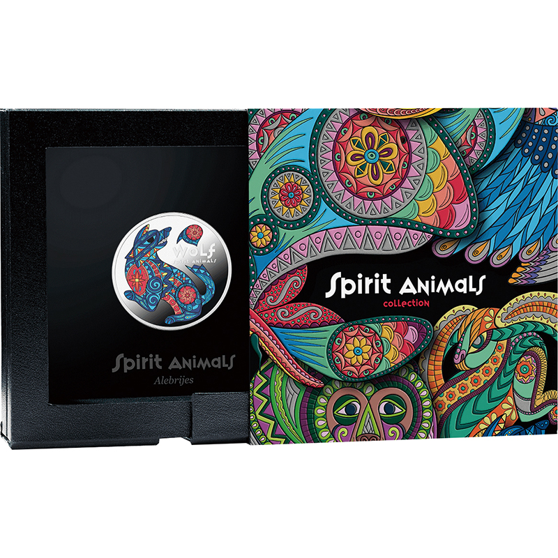 ニウエ 2025年 スピリット・アニマル オオカミ 1ドルカラー銀貨