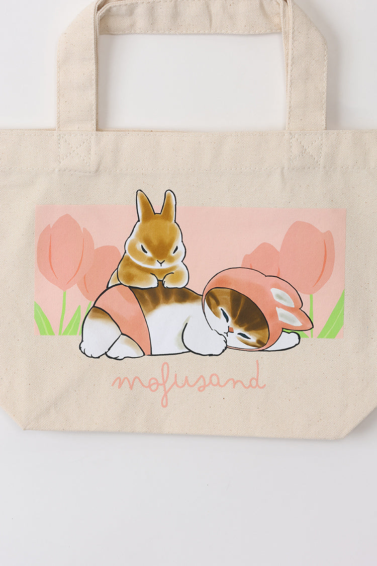 mofusand ランチトートバッグ うさぎとチューリップ ナチュラル のページ