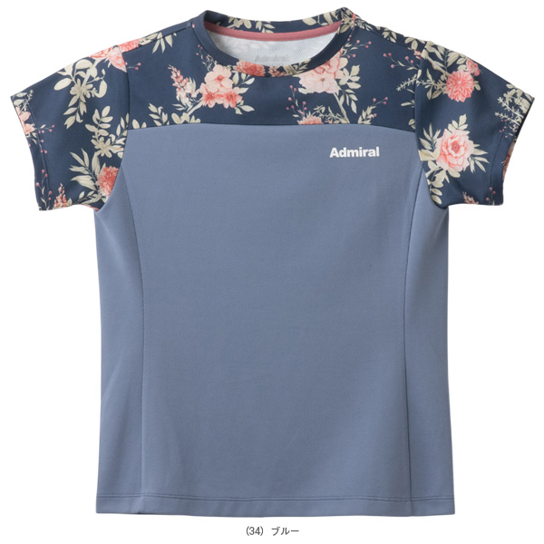 アドミラル(Admiral) ウェア（レディース） ]バックスリットフラワーT