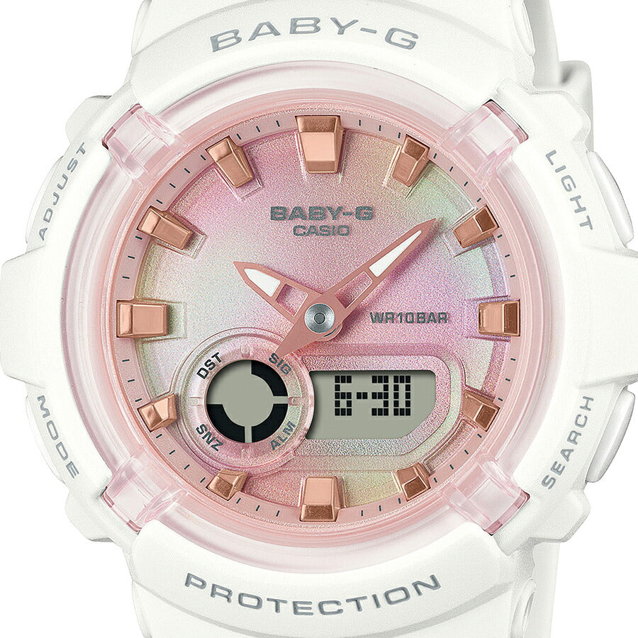 BABY-G ソフトタイダイ ホワイト BGA-280TD-7AJF レディース 電池式