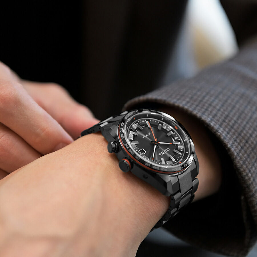 シチズン アテッサ アクトライン ブラックチタン CB0286-61E メンズ