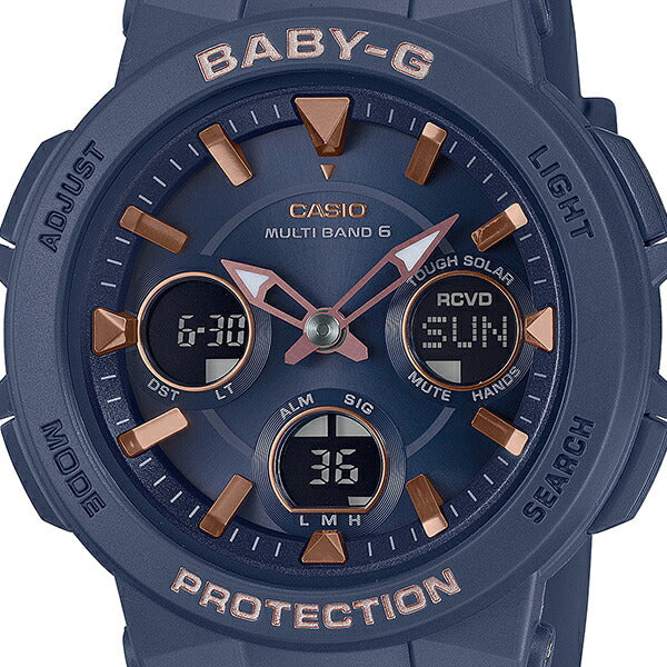 BABY-G BGA-2510-2AJF レディース 電波 ソーラー アナデジ ネイビー