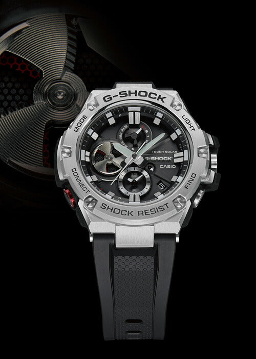 G-SHOCK G-STEEL GST-B100-1AJF メンズ ソーラー ブラック シルバー