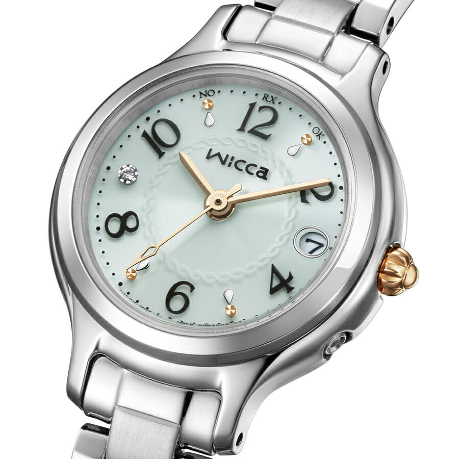 シチズン ウィッカ KS1-911-71 レディース ソーラー 電波 ミントブルー