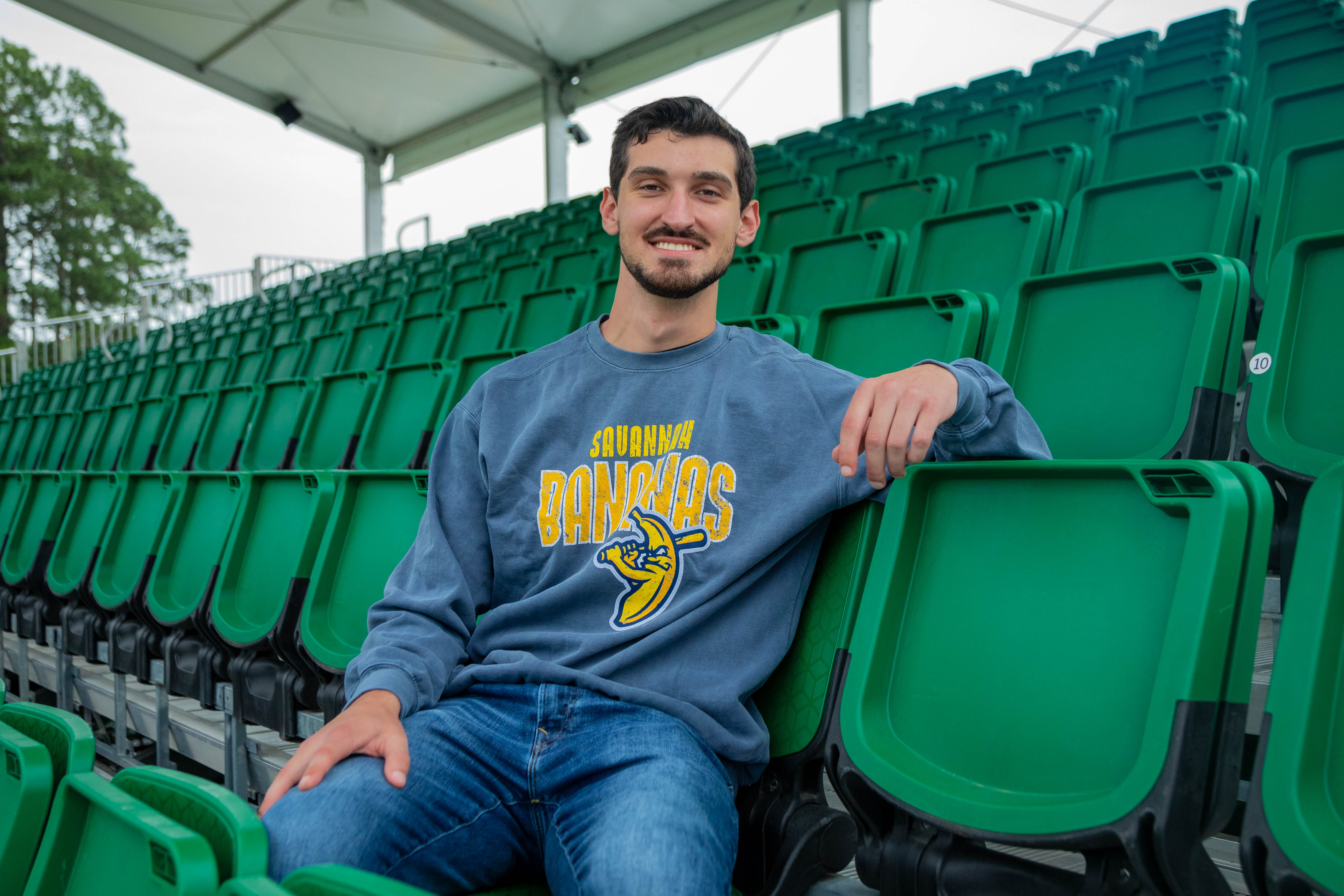 Bananas Long Sleeve Comfort Colors Crewneck - Denim – Banana Ball