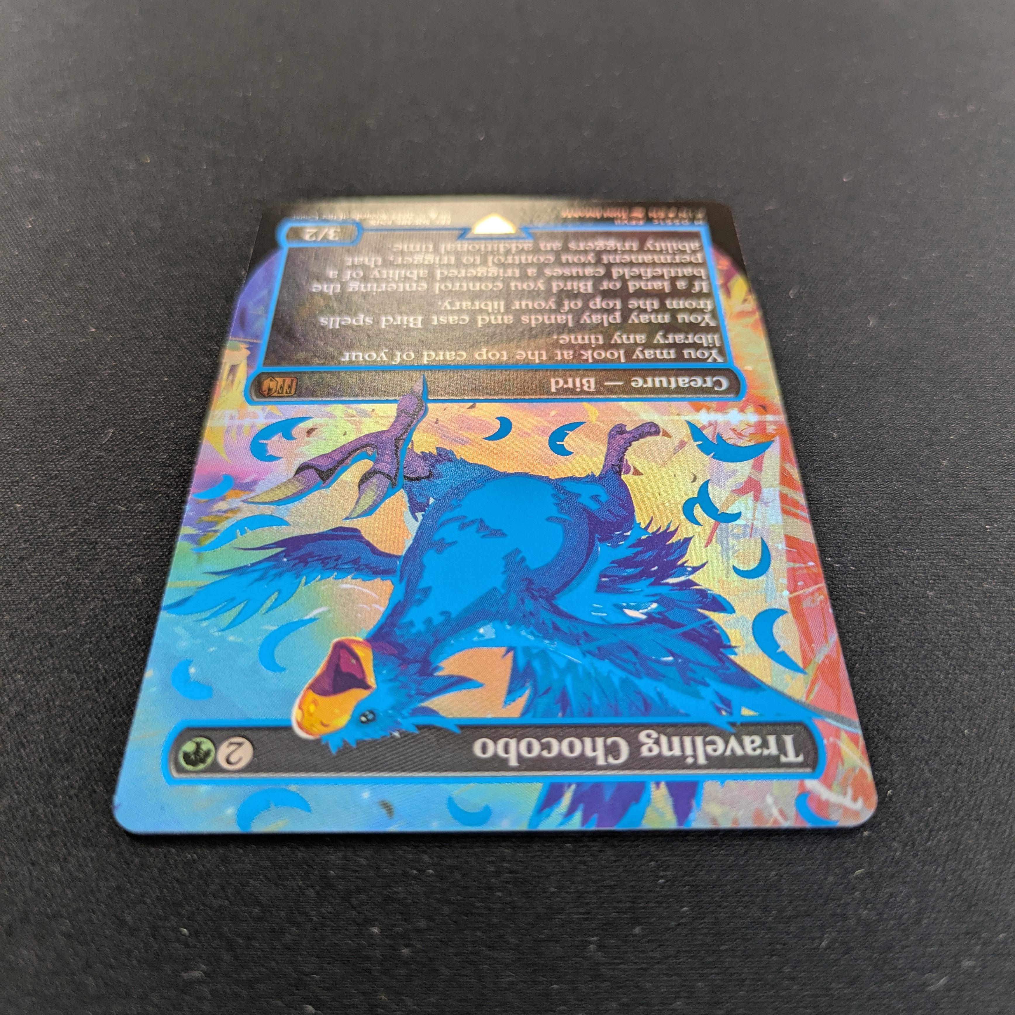 FOIL] Traveling Chocobo (Neon Ink Blue) - Magic: The Gathering - FINA
