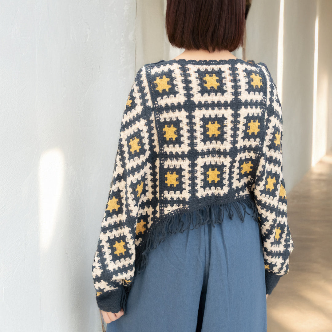 デザインニットポンチョ – to blossom