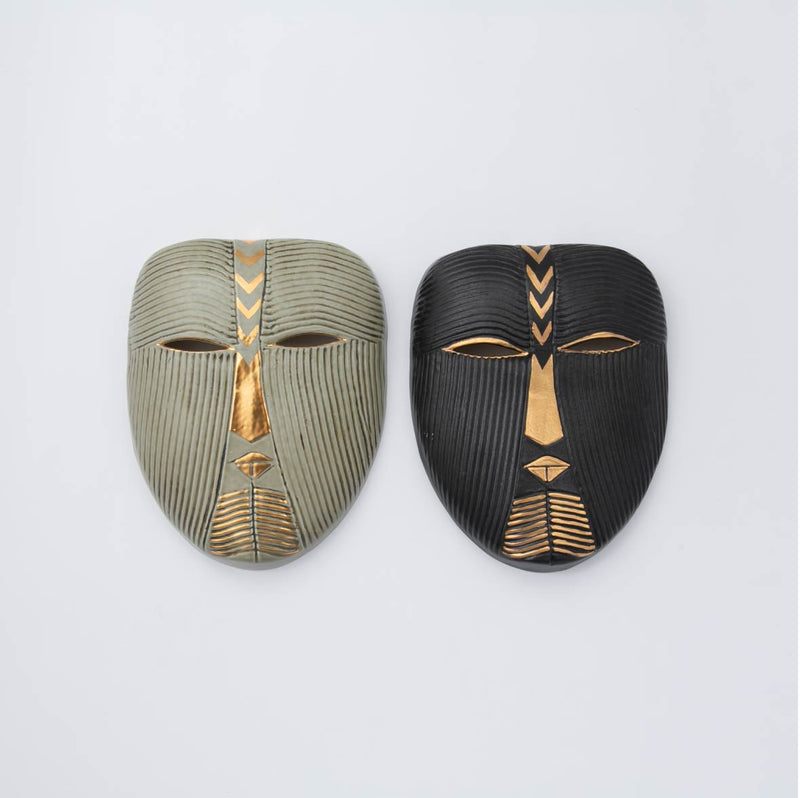 アフリカの祈りのマスク（グリーン）