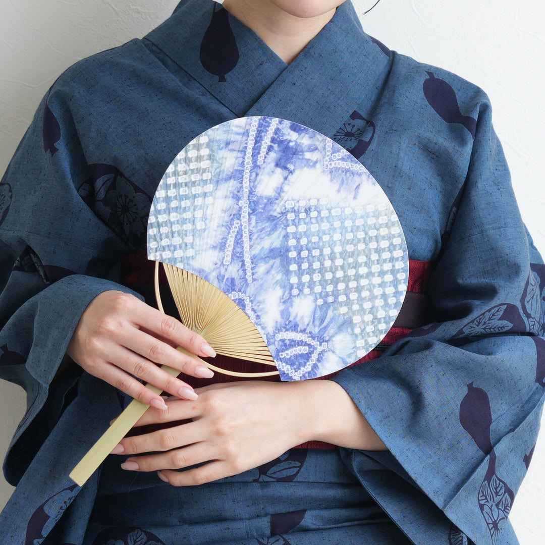 utatane 竹うちわ 有松絞り】国産 特選シリーズ 伝統工芸 （2002601000