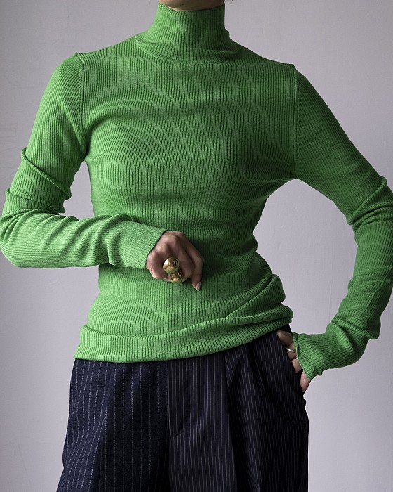 VONIQUE / ENFOLD/HIGH-NECK PULLOVER