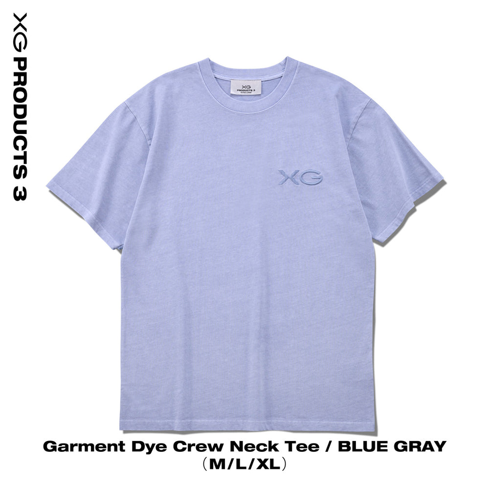 Garment Dye Crew Neck Tee / BLUE GRAY – XGALX OFFICIAL SHOP