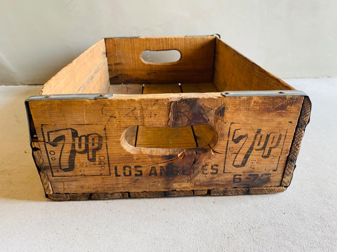 USA vintage】7UP 木箱 ウッドボックス ガーデニング ガレージ – 雑貨