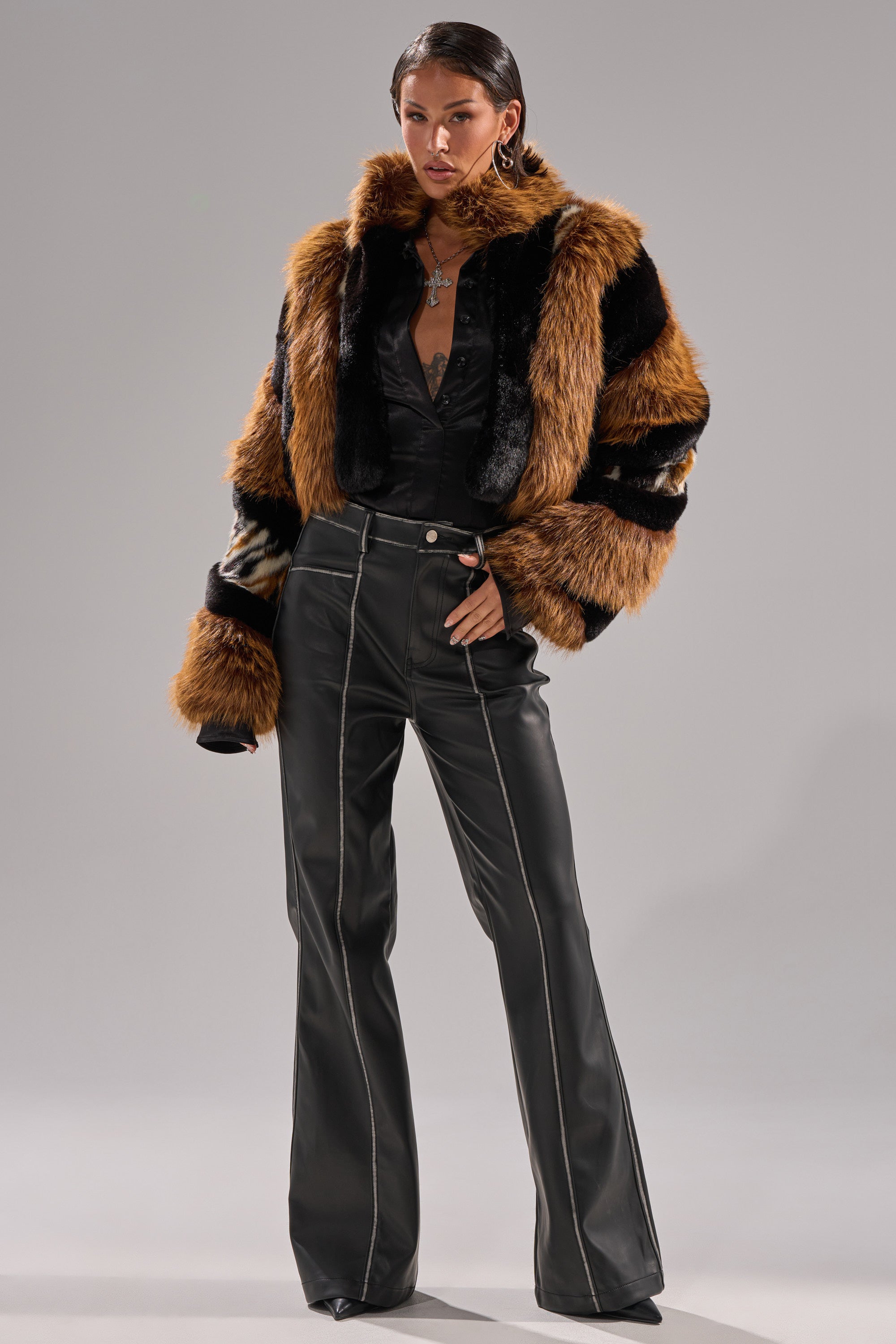 TWISTER PATCHWORK FAUX FUR – AKIRA