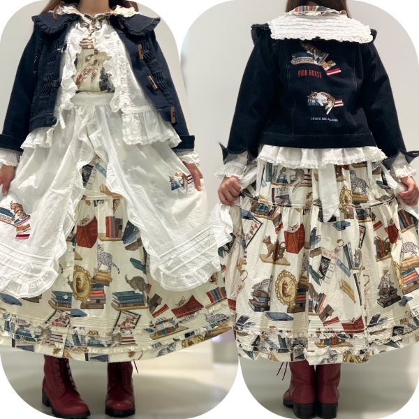 書斎の猫たちプリント*〜 | ピンクハウス | 松坂屋名古屋店公式 SHOP BLOG