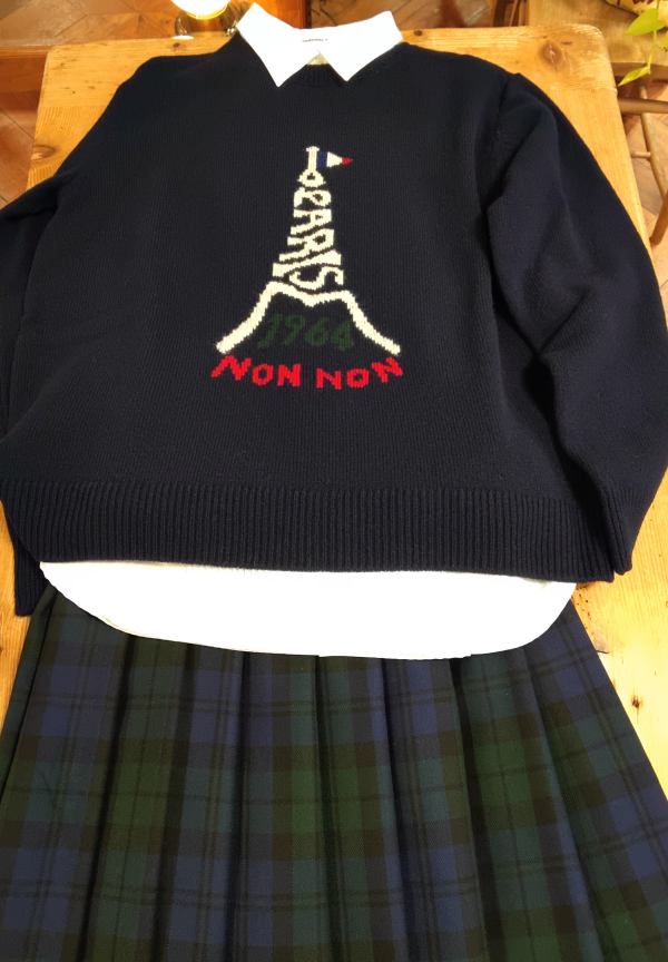 エッフェル塔柄ウールセーター | マドモアゼルノンノン | 大丸札幌店