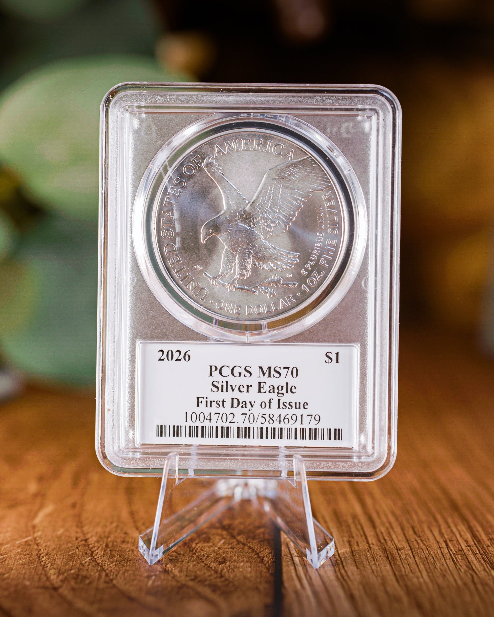 2026 $1 American Silver Eagle | MS70 First Day of Issue | Stephanie Sa