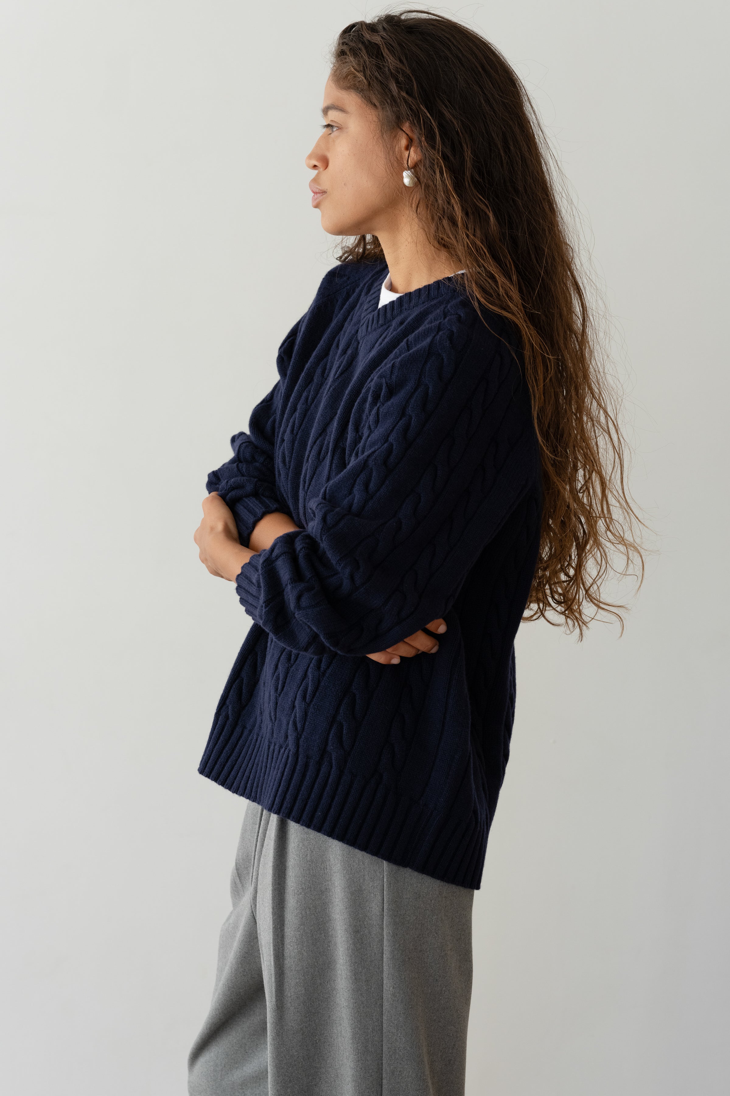 The Cable V-Neck Sweater