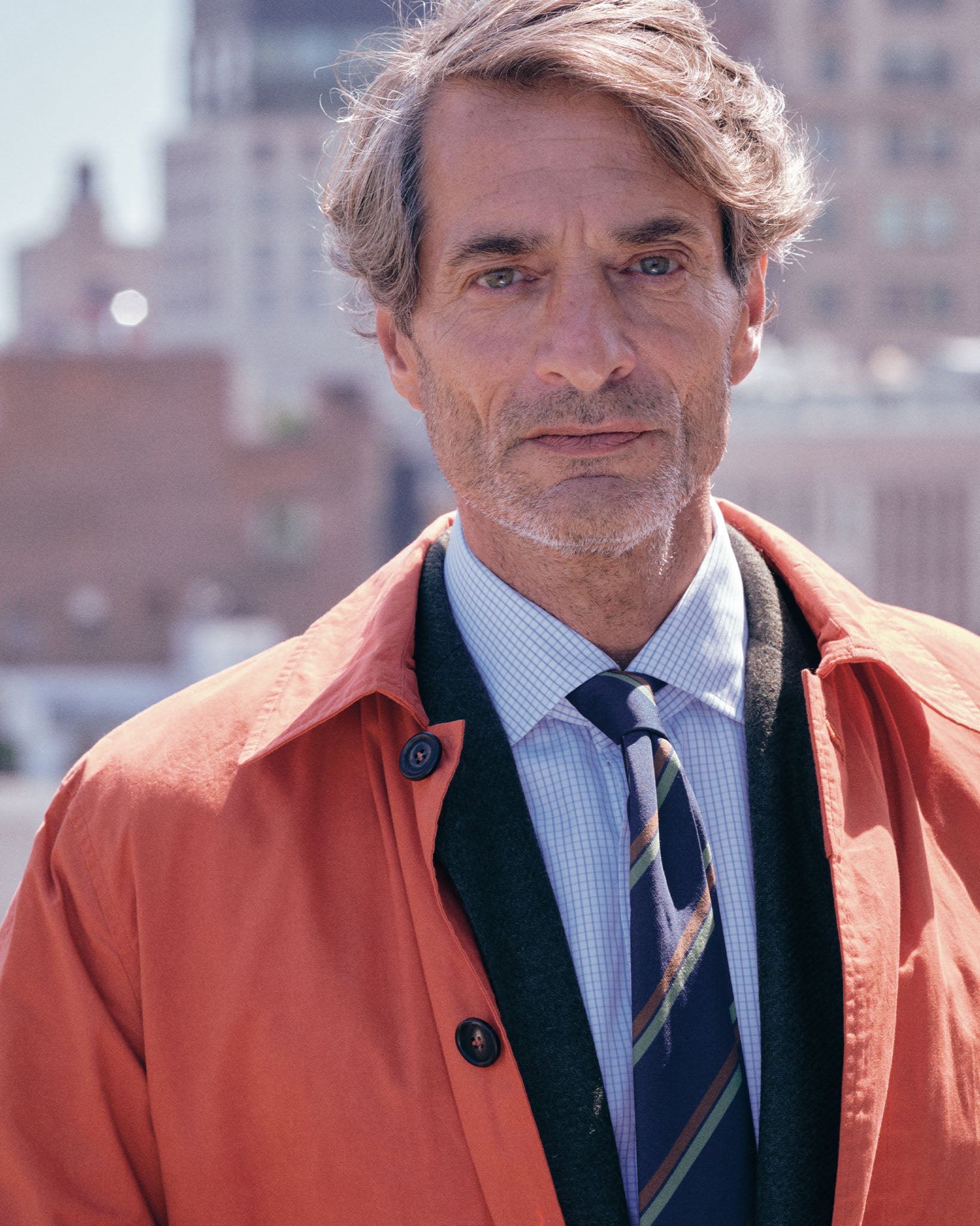 Spread Collar Dress Shirt in Dutch Blue Graph Check Poplin | Shop