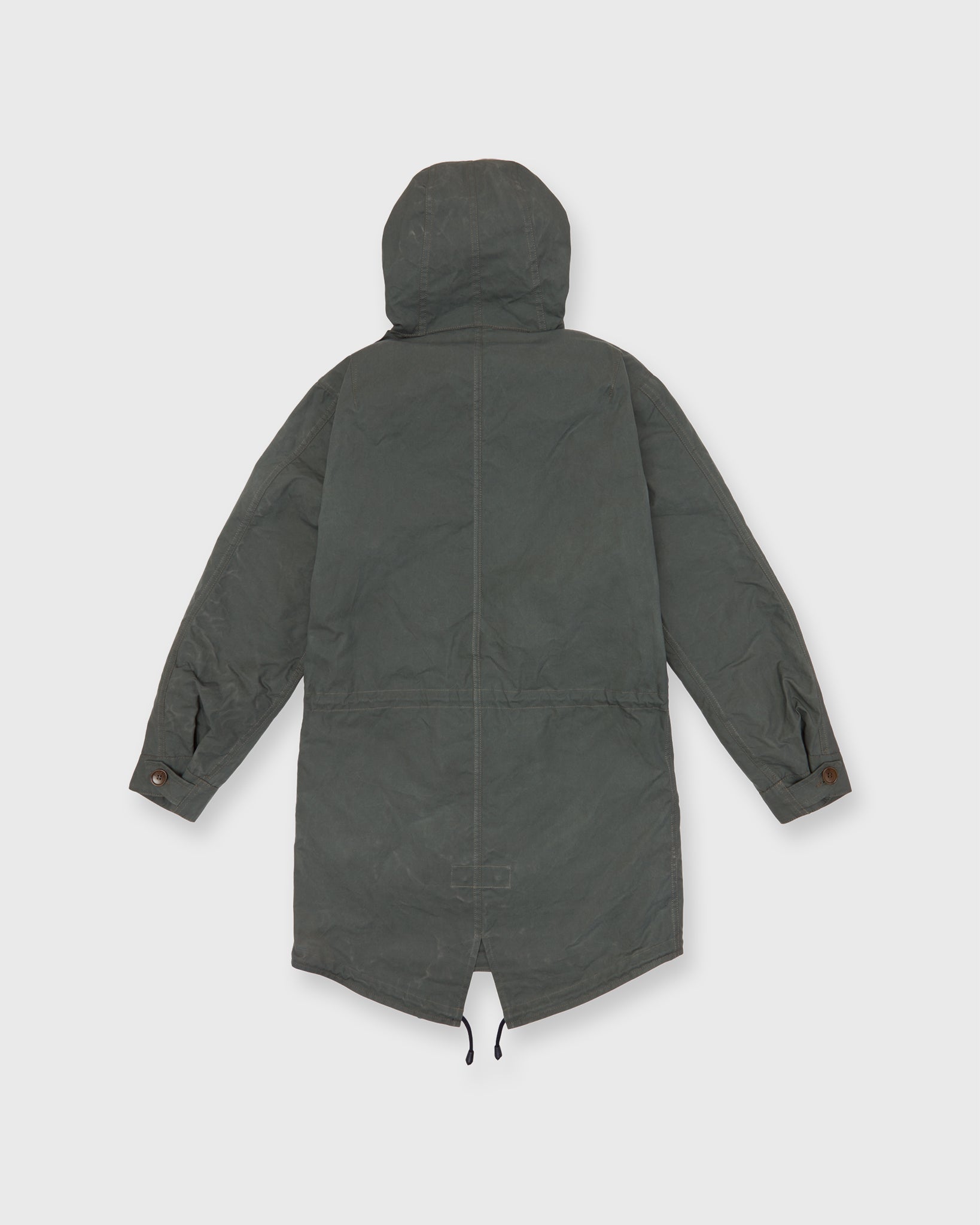 Cashpad Fishtail Parka in Green Dry Waxed Poplin | Shop Sid Mashburn