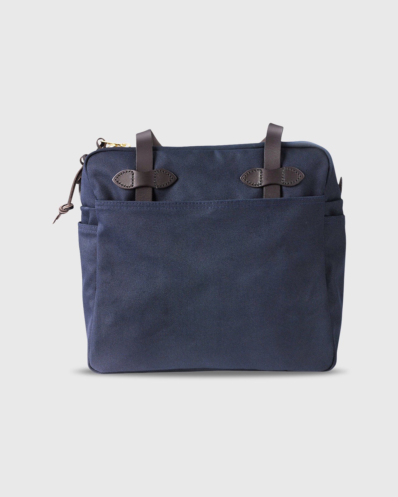 Zip-Top Tote Bag in Navy | Shop Mashburn
