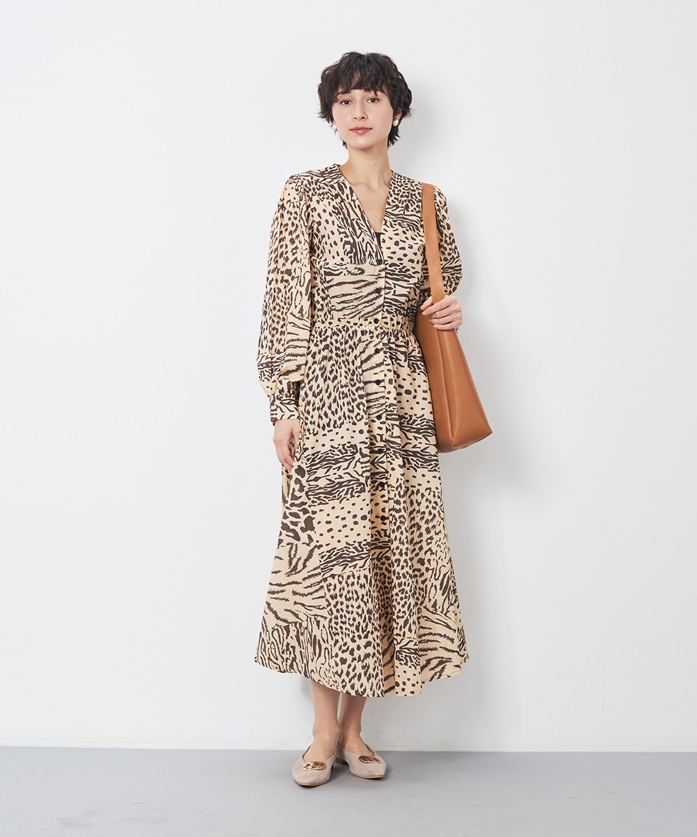 アニマルプリントワンピース