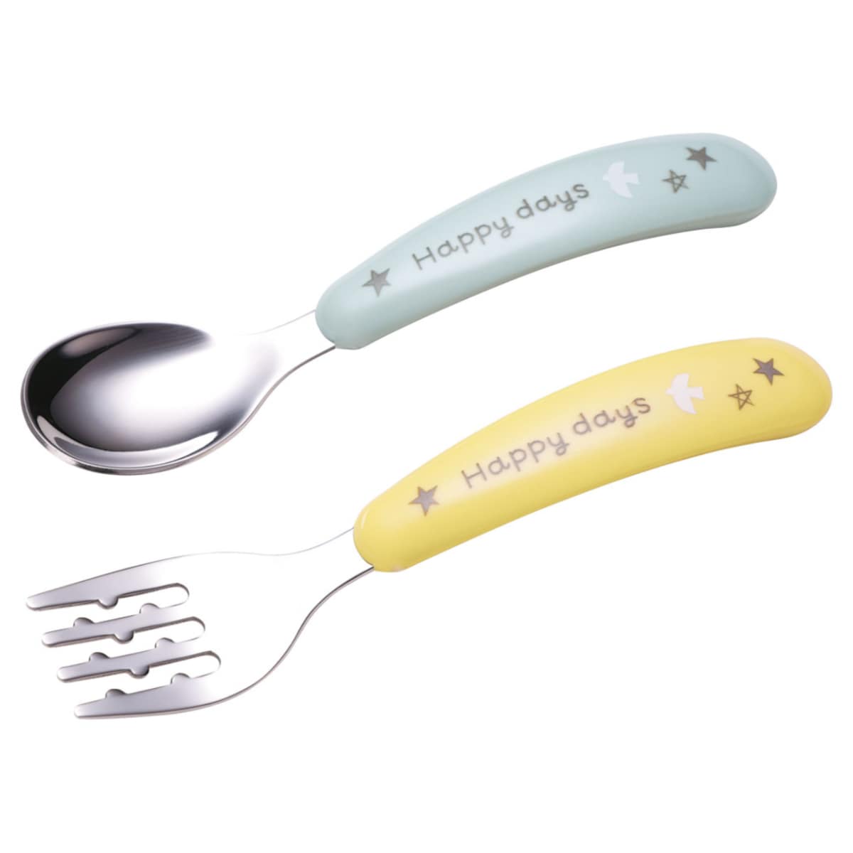 スプーン フォークセット ステンレス製 happyDays（ 食器 ベビー