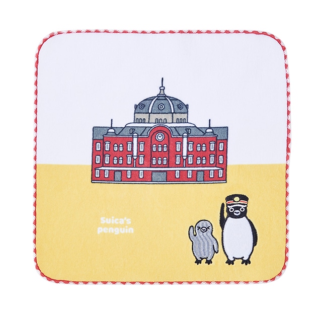 Suicaのペンギン 刺繍ハンドタオル（東京駅舎）:オレンジページ shop