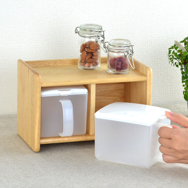 スパイスラック 調味料ストッカー 2個組 木製（ スパイスラックセット