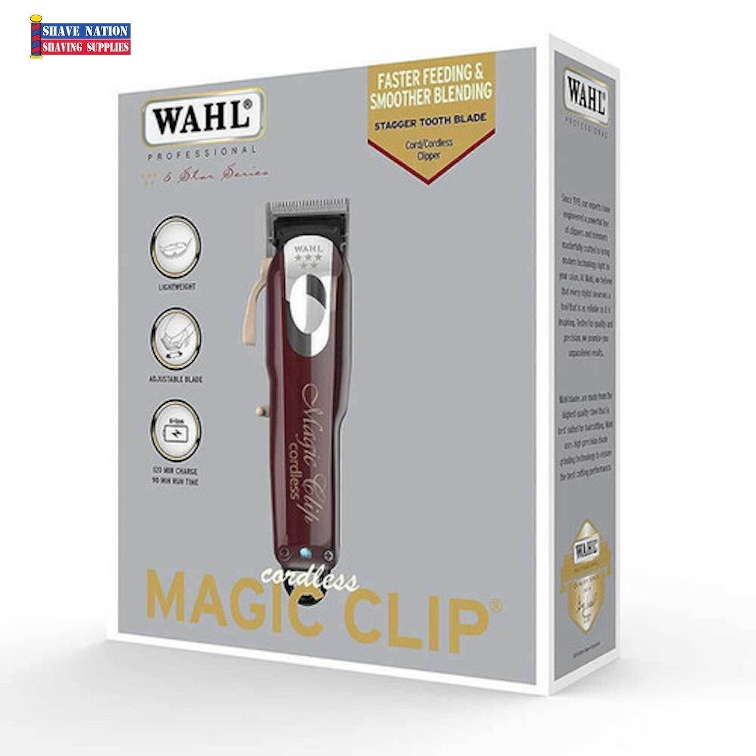 Wahl Professional 5 Star Magic Clip Cordless Trimmer | Shave