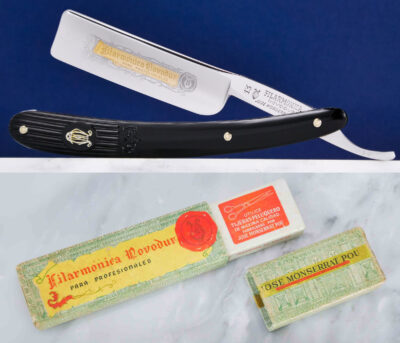 Vintage Filarmonica 13P Novodur Made In Spain Straight Razor