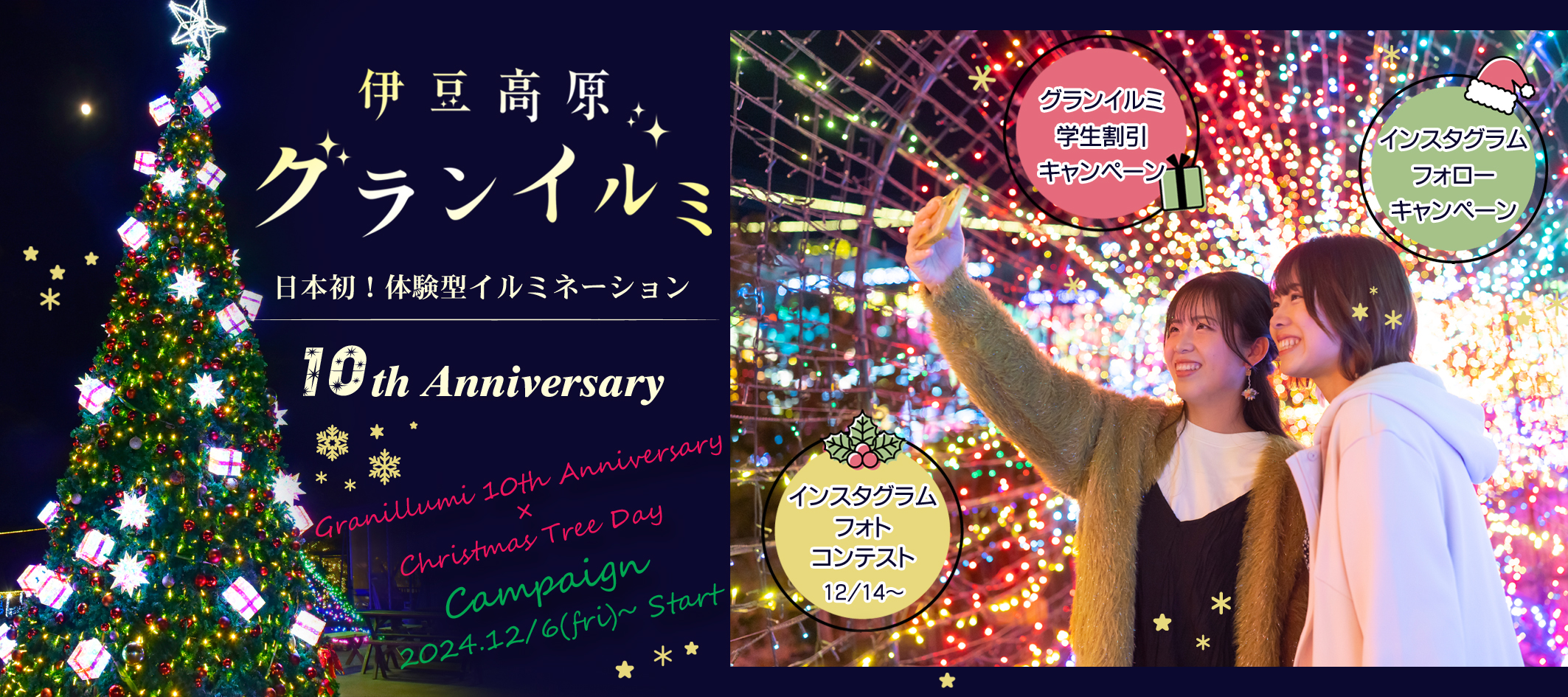 伊豆高原グランイルミ ～10th Anniversary～ 6mの巨大クリスマス