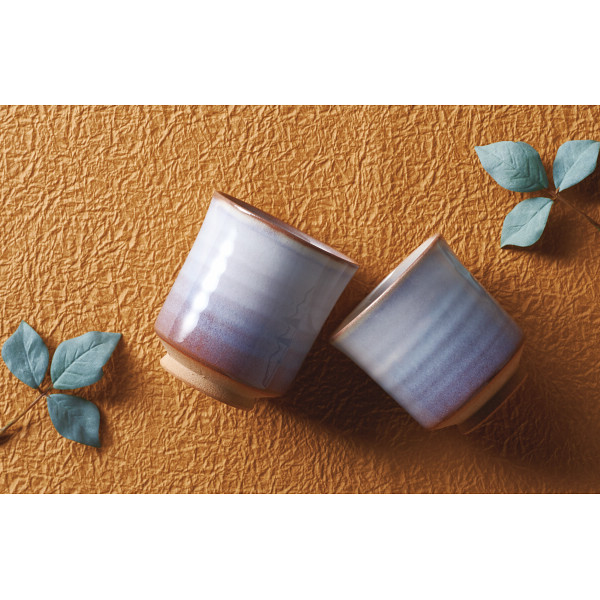 萩焼 萩むらさき 夫婦湯呑 | シャディギフトモール